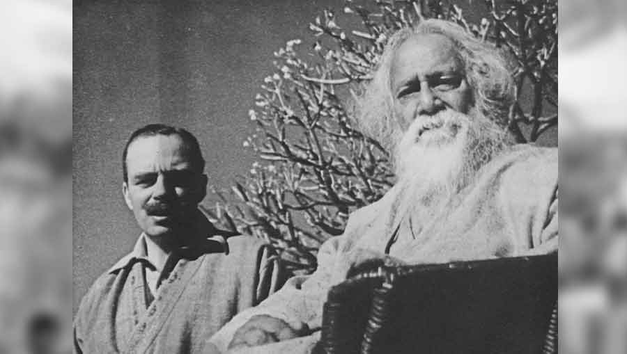 Rabindranath Tagore and L.K. Elmhirst 