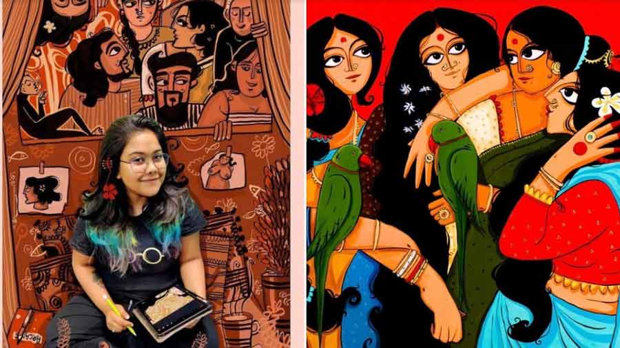 The 28-year-old Kolkata artist’s page on Instagram has over 70,000 followers