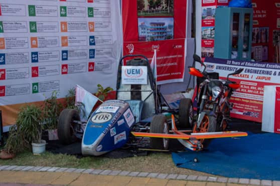 The UEM and IEM stall has on display motorsport vehicles conceptualised, designed and manufactured by the students under faculty guidance. 