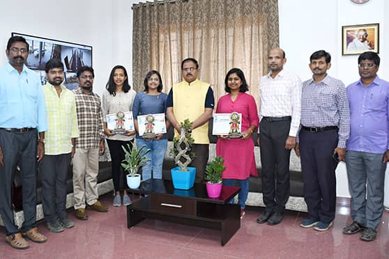 Team of researchers from NIT Andhra Pradesh along with faculty members of the Department of Biotechnology.