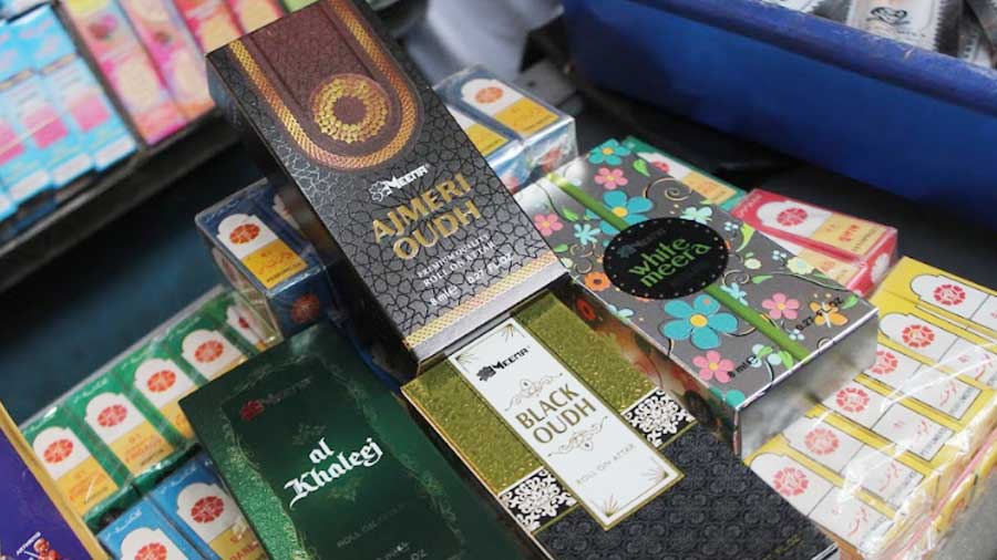 Some of the best-selling ‘attar’ fragrances in Burrabazar