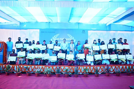 The recipients of the Jyoti Fellowship at the award ceremony.