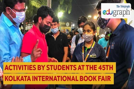 Activities by students at the 45th International Kolkata Book Fair