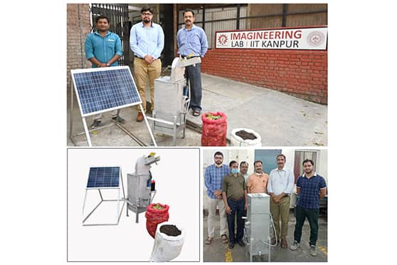 Automatic waste management device developed by IIT Kanpur-incubated start-up efficiently converts waste to manure.