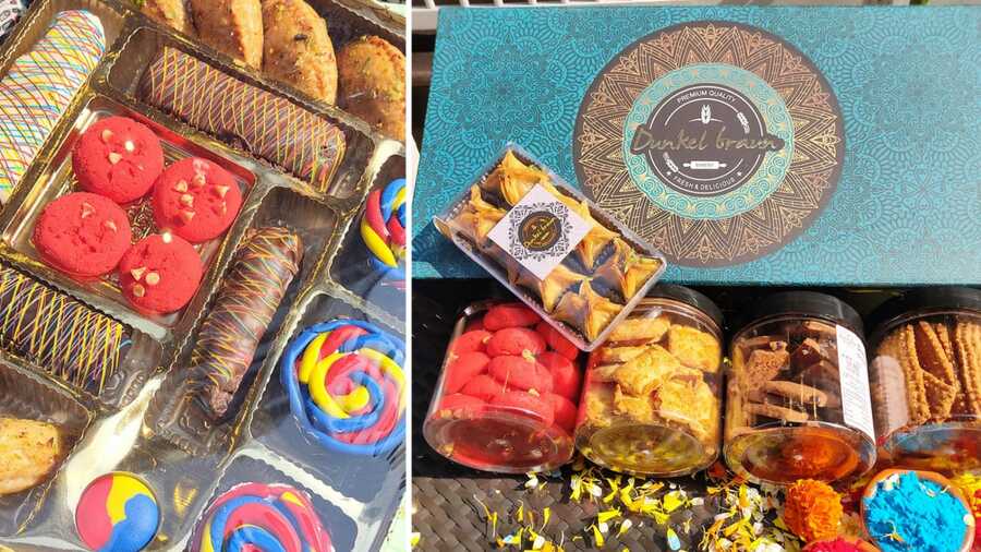 Holi hampers with cupcakes, cookies and more from Dunkel Braun