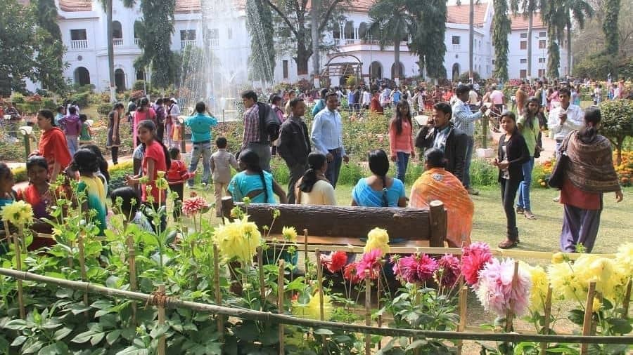 File picture of visitors at Raj Bhavan garden 