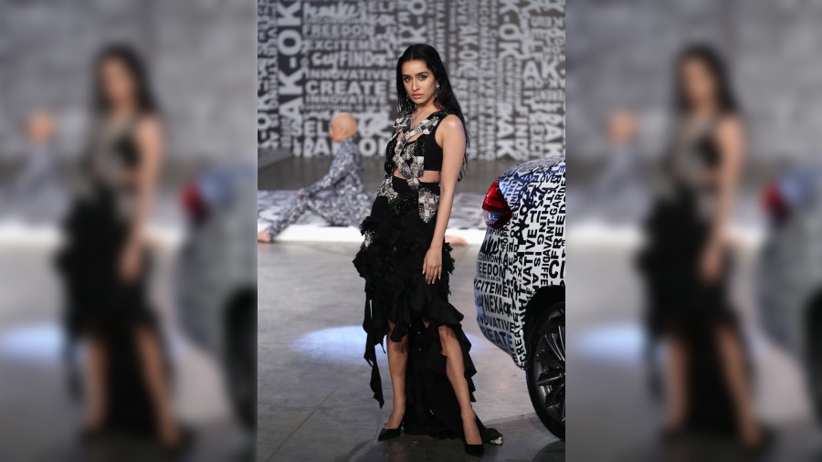 Shraddha Kapoor was the showstopper at an AK-OK showcase at FDCI x Lakme Fashion Week in 2021