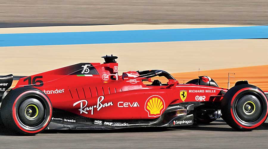 POLE STAR: Charles Leclerc drove his Ferrari F1-75 smartly on Saturday to seize a stunning pole for the season-opening Bahrain Grand Prix in Manama. He beat world champion Max Verstappen of Red Bull by 0.123 seconds. Seven-time champion Lewis Hamilton will start fifth. 