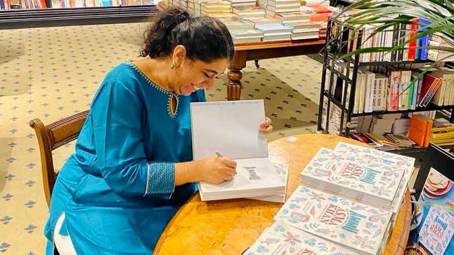 Asma Khan signs copies of her book