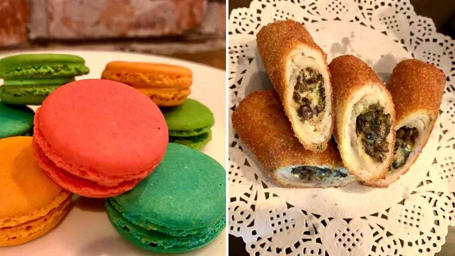 Macarons and Fish Cordon Bleu