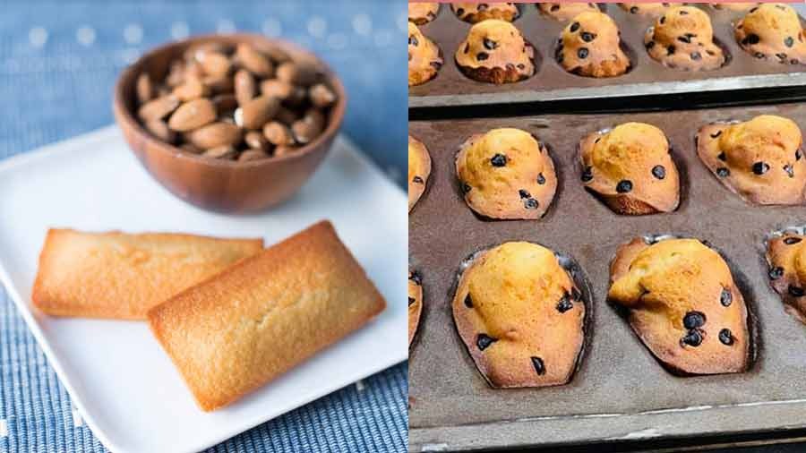 Almond Financiers and fresh Madeleines