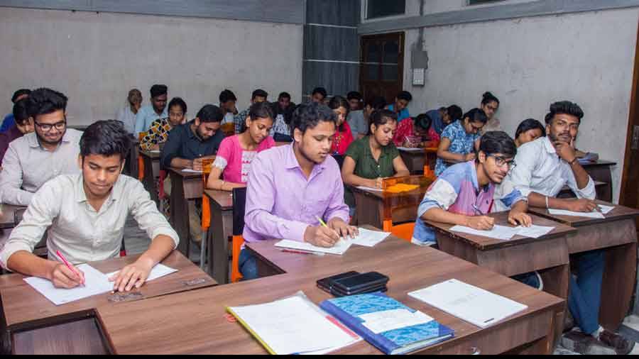 Exams are being held in three shifts across 250 centres of the country. 