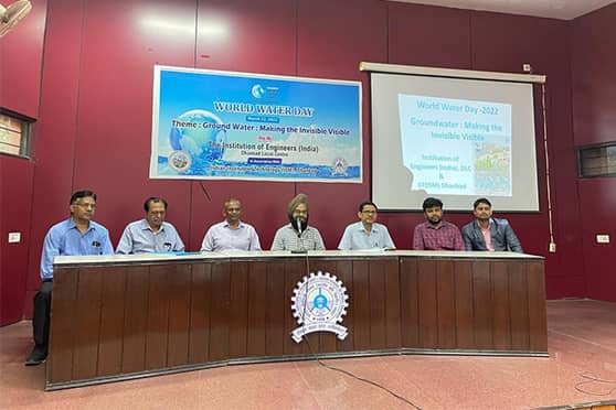 Dignitaries and speakers at the recently-held session on World Water Day at IIT (ISM)  