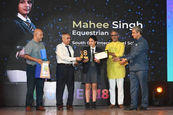 Mahee Singh, a Class XI student of South City International School, Kolkata, has made a mark in equestrian sports. 