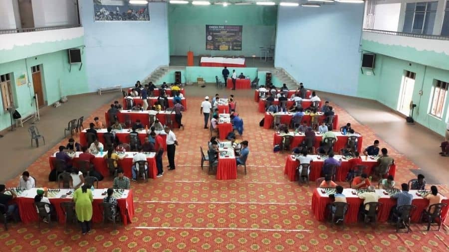 Participants during an event at Birsa Munda Indoor Stadium in Chaibasa three years back