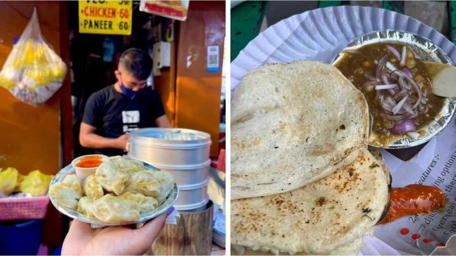 Momos and 'chole kulche' are among the must-haves at the numerous food stalls scattered throughout the market complex