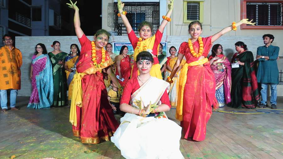 Dancers on stage at the Subhas Chandra Bose Udyan in AE Block. 
