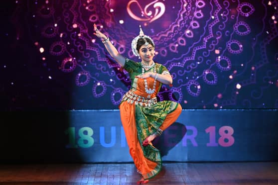 Divyani Mohanty, a Class XI student of South Point High School and an Odissi dancer, performed the Ganesh Stuti— Vakratunda Mahakaya.  