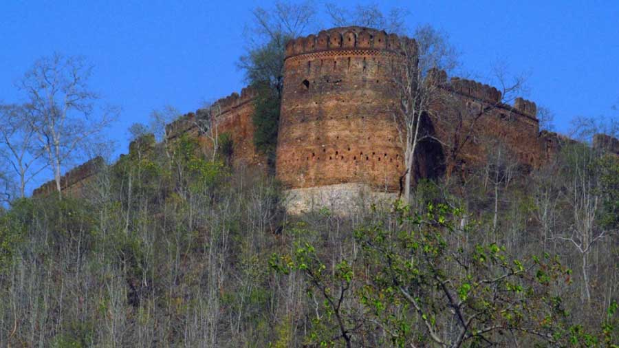 The new fort was built at the top of a hill, and is now accessible by a motorable road 