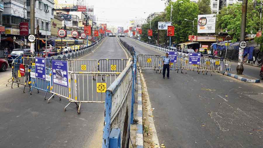 The Gariahat flyover closed for load testing on Saturday. 