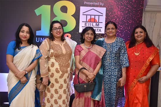 Teachers from La Martiniere for Girls pose for a quick snapshot before attending the Edugraph 18 under 18 Awards ceremony at GD Birla Sabhagar on March 22. 