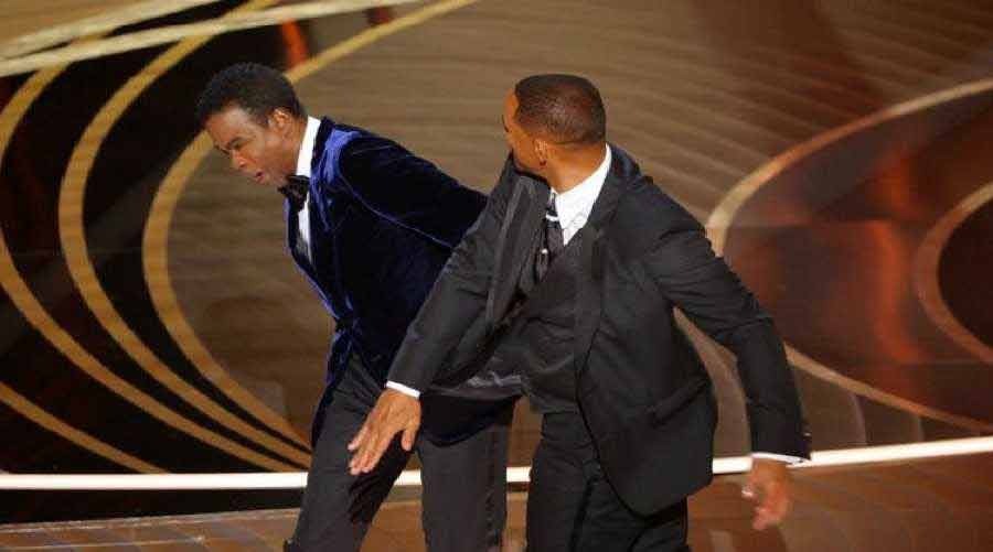 Will Smith slaps Chris Rock during the Oscars 