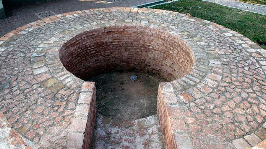 A well, discovered in the Nandadirghi Vihara complex