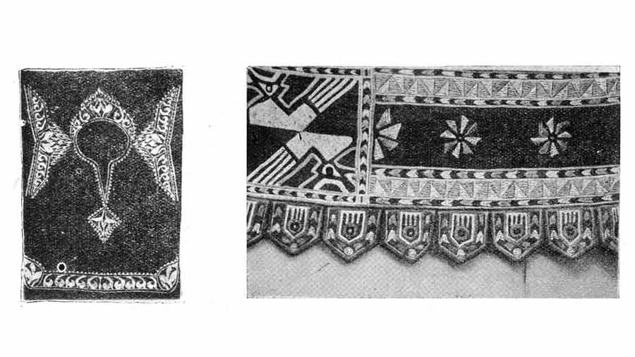 Batik and embroidery work from the Visva-Bharati Catalogue of Sriniketan Handicrafts