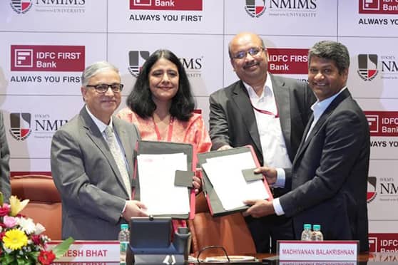 IDFC FIRST Bank signs MOU with NMIMS for student scholarships​.  