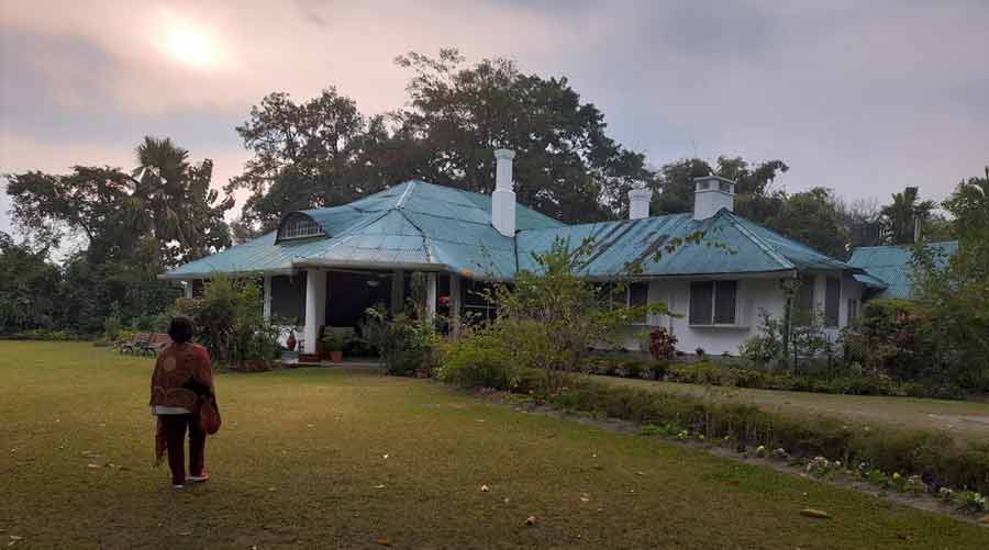 The beautifully restored Burra Bungalow used to be the residence for visiting agents of the McLeod Russel tea company 