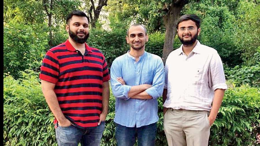 The founders of Stamurai (left to right) Anshul Agarwal, Harsh Tyagi and Meet Singhal