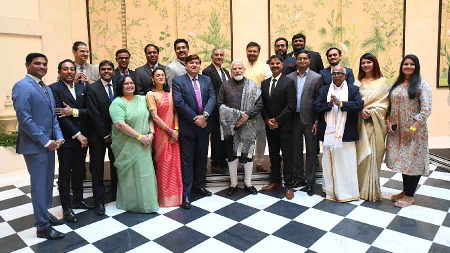 Narendra Modi with the Indian diaspora in Germany