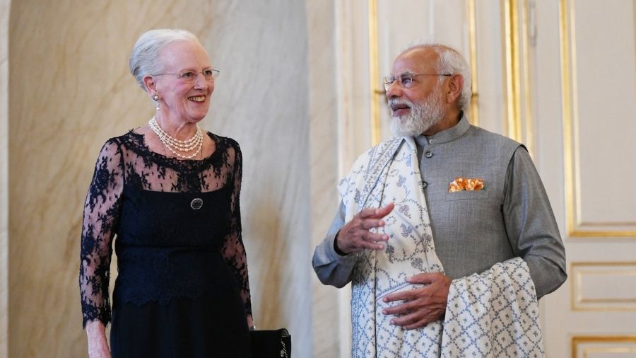 Prime Minister Narendra Modi with Queen of the Kingdom of Denmark, Margrethe II
