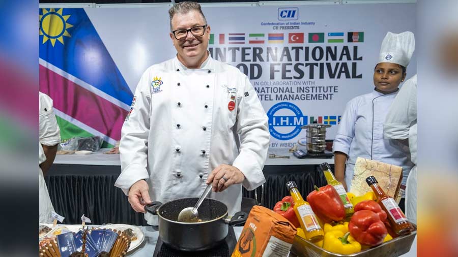 Chef Terry Jenkinson at the IIHM International Food Festival 2022 in Kolkata, held in April 