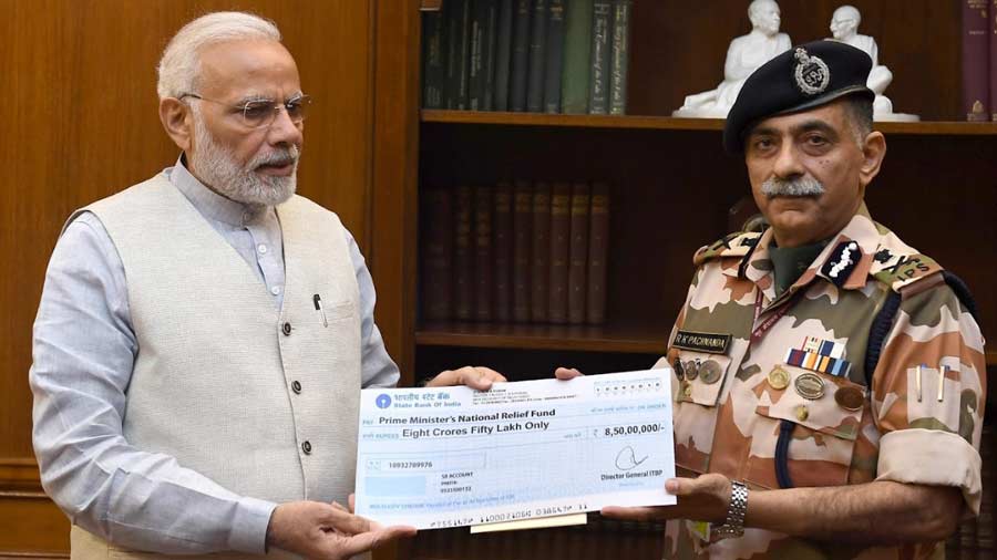 IPS Ranjit Pachnanda with Indian Prime Minister Narendra Modi