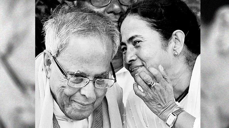 Mukherjee with Mamata Banerjee