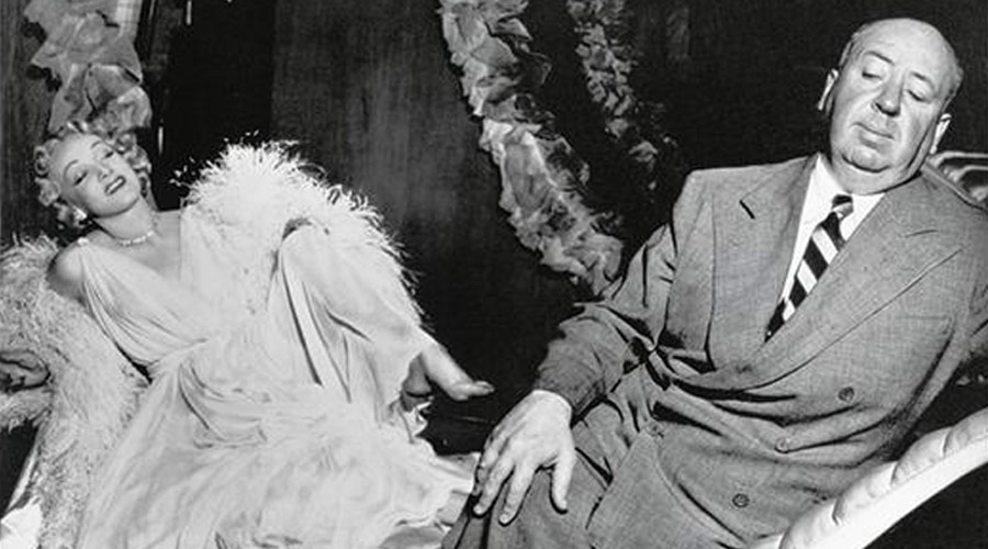 Dietrich with star director Alfred Hitchcock: Who is the diva?