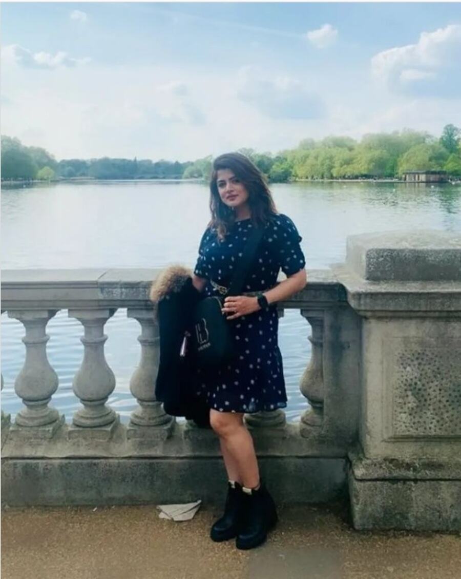 Actress Srabanti Chatterjee uploaded this photograph on her Instagram handle on Friday 