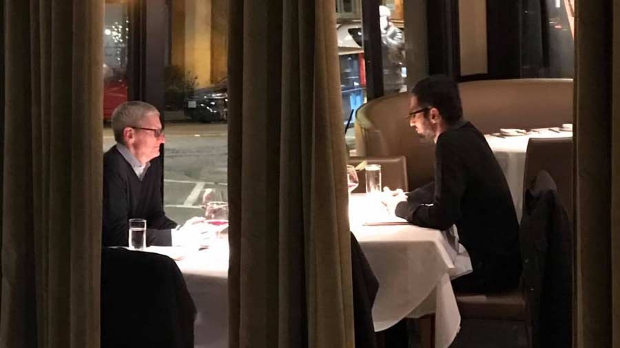 Satya Nadella also attended the vaunted dinner, albeit virtually, and had to leave halfway through after his Microsoft Teams call crashed