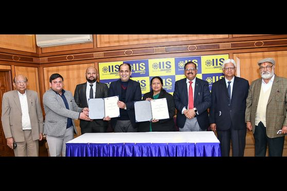 The MoU was signed between Rakhi Gupta, registrar, IIS (Deemed-to-be-University) Jaipur and Vikas Khosla, zonal head of Institutional Partnerships, ISDC. 