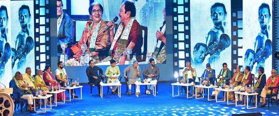 REMINISCENCE: Artistes and technicians, who had worked with Satyajit Ray, share their experiences of working with the auteur, at Rabindra Sadan on the eve of his 101st birth anniversary on Sunday, May 1