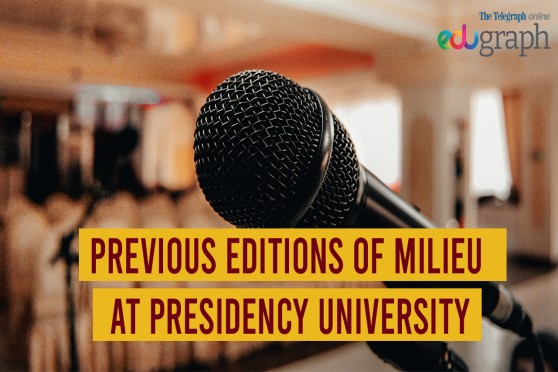 Glimpses of earlier editions of Milieu at Presidency University.