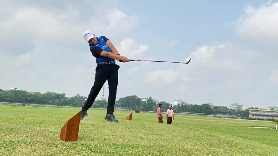 Manan Bagrecha, who won the C Boys division, in action at RCTC