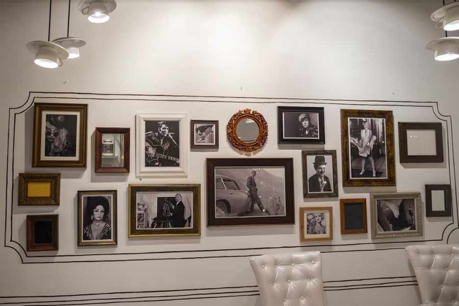 The ‘Wall of Fame’ is the largest wall on the ground floor, which features black-and-white portraits of the global icons — from Elvis Presley and Ritu Kumar to Oprah Winfrey and Christian Dior. ‘My ‘Wall of Fame’ will keep changing. I’ll incorporate everyone who has made an impact on my life. Soon it’ll also showcase Audrey Hepburn, Suchitra Sen and Princess Diana,’ says Pariyar. An interesting element in the ‘Wall of Fame’ are mirrors placed in between the portraits which are meant to depict that everyone can be iconic