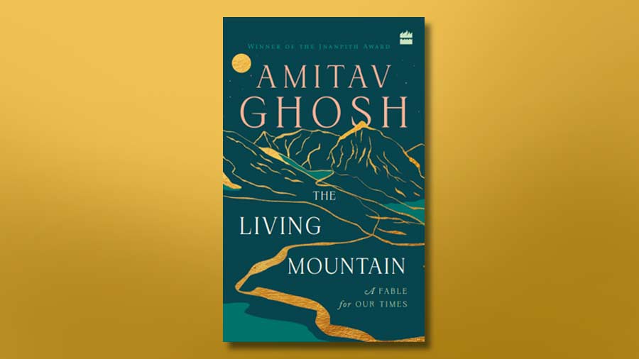 The cover of Ghosh's new book 'The Living Mountain, A Fable for Our Times'