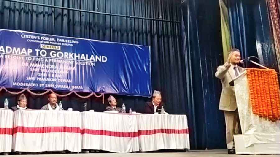 The seminar on Gorkhaland organised by Citizen’s Forum in Darjeeling on Tuesday