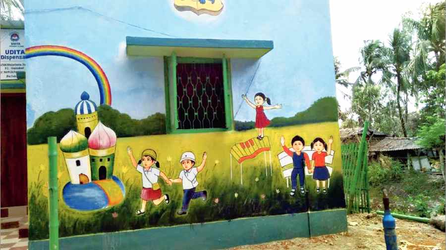 The primary school in Pashchim Khejurberia in the Sunderbans