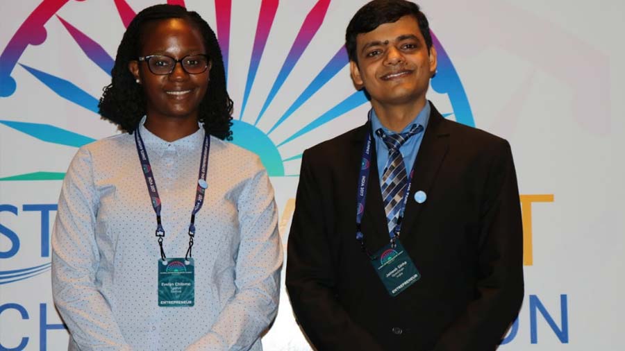Jainesh with Evelyn Chilomo, CEO, Lupiya Circle at the 2017 Global Entrepreneurship Summit