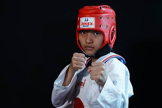 Likuta Persis Tissica joined the self-defence club in Hollotoli School when she was in Class V. 