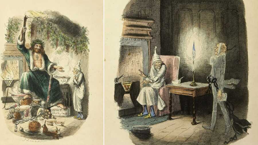 Original illustrations from ‘A Christmas Carol’ by John Leech